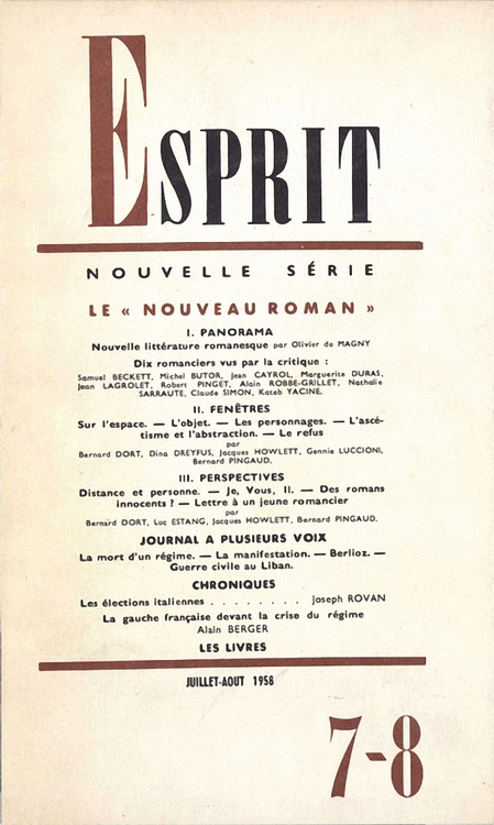 Esprit, 1958